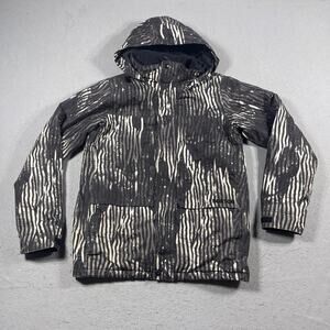 Burton Jacket Youth Large Hooded The White Collection Dryride Snowboard Coat